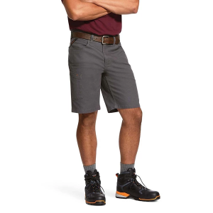 Men's Ariat Rebar DuraStretch Made Tough Chino Shorts 32 Grey