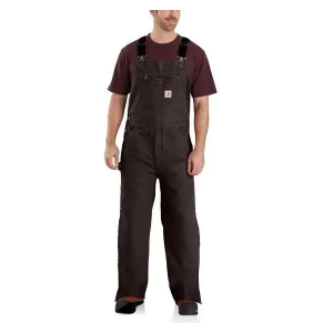 Men's Carhartt Quilt-Lined Washed Duck Overalls bibs-coveralls