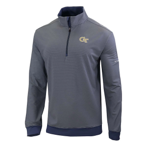 Georgia Tech Yellow Jackets Columbia Even Lie 1/4 Zip Small Collegiate Navy