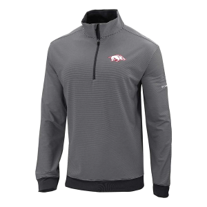 Arkansas Razorbacks Columbia Even Lie Pullover 1/4 Zip Small Black