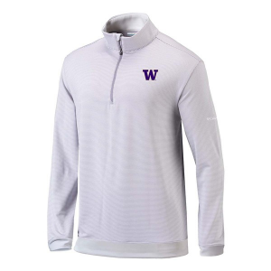 Washington Huskies Columbia Even Lie 1/4 Zip Large Cool Grey