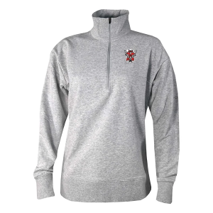 Texas Tech Red Raiders Columbia Women's Birchwood Hills Alternate Logo 1/4 Zip 2XLarge Heather Cool Grey