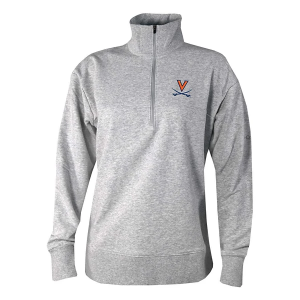 Virginia Cavaliers Columbia Women's Birchwood Hills 1/4 Zip Medium Heather Cool Grey