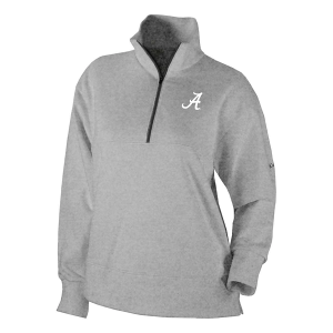 Alabama Crimson Tide Columbia Women's Birchwood Hills 1/4 Zip Medium Heathered Cool Grey