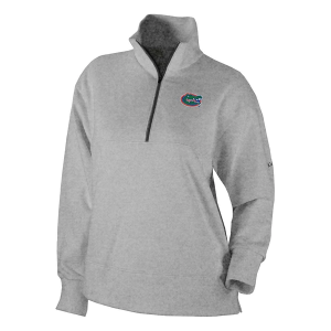 Florida Gators Columbia Women's Birchwood Hills 1/4 Zip XLarge Heathered Cool Grey