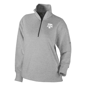 Texas A&M Aggies Columbia Women's Birchwood Hills 1/4 Zip Medium Heather Cool Grey
