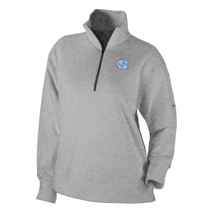 North Carolina Tar Heels Columbia Women's Birchwood Hills 1/4 Zip Large Heathered Cool Grey