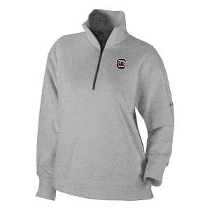 South Carolina Gamecocks Columbia Women's Birchwood Hills 1/4 Zip Medium Heather Cool Grey