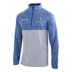 Kansas Jayhawks Columbia Rockin' It Pullover 1/4 Zip XLarge Azul