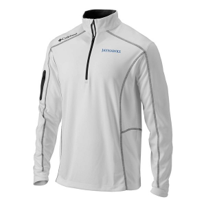 Kansas Jayhawks Columbia Shotgun Verbage Logo 1/4 Zip 2XLarge White