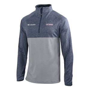 Connecticut Huskies Columbia Rockin' It Alternate Logo 1/4 Zip Medium Collegiate Navy