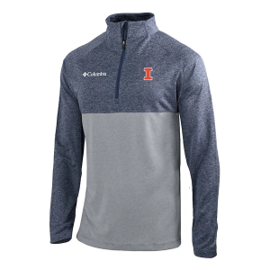 Illinois Fighting Illini Columbia Rockin' It 1/4 Zip Large Collegiate Navy