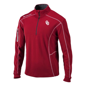 Oklahoma Sooners Columbia Shotgun 1/4 Zip Medium Beet