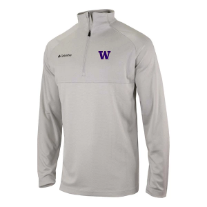Washington Huskies Columbia Rockin' It 1/4 Zip Large Nimbus Grey