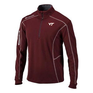 Virginia Tech Hokies Columbia Shotgun 1/4 Zip Medium Deep Maroon