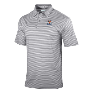 Virginia Cavaliers Columbia Golden Hills Polo Medium Cool Grey