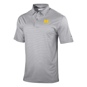 Michigan Wolverines Columbia Golden Hills Polo 2XLarge Cool Grey
