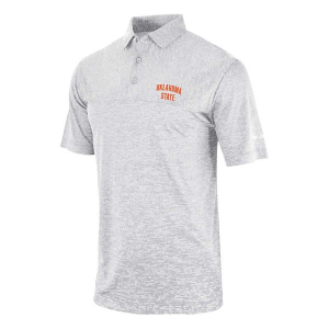 Oklahoma State Cowboys Columbia Heading Out Arch Logo Polo Large Cool Grey