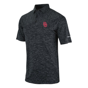 Oklahoma Sooners Columbia Heading Polo 2XLarge Black