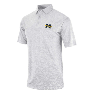 Michigan Wolverines Columbia Heading Out Polo XLarge Cool Grey