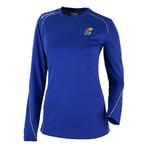 Kansas Jayhawks Columbia Women's Shotgun T-Shirt XLarge Azul
