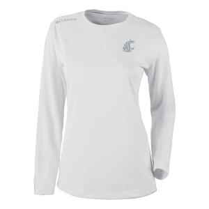 Washington State Cougars Columbia Women's Shotgun T-Shirt Small White