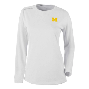 Michigan Wolverines Columbia Women's Shotgun T-Shirt Large White