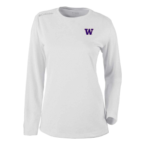 Washington Huskies Columbia Women's Shotgun T-Shirt Medium White