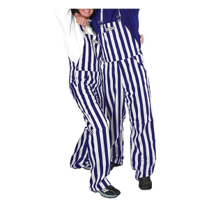 Game Bibs Purple & White Striped Overall Bibs