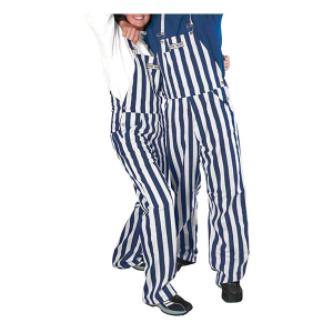 Game Bibs Navy Blue & White Striped Overall Bibs