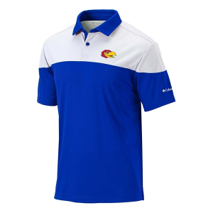 Kansas Jayhawks Columbia Best Ball Alternate Logo Polo Medium Azul