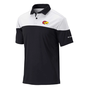 Kansas Jayhawks Columbia Best Ball Alternate Logo Polo Medium Black