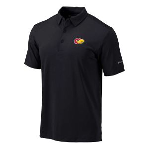 Kansas Jayhawks Columbia Drive Alternate Logo Polo XLarge Black