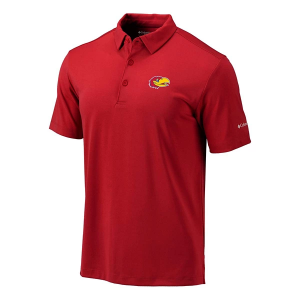 Kansas Jayhawks Columbia Drive Alternate Logo Polo 2XLarge Intense Red