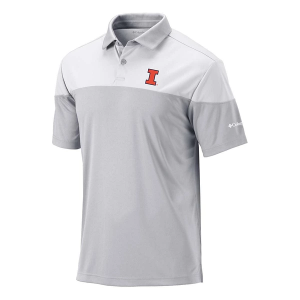 Illinois Fighting Illini Columbia Best Ball Polo 2XLarge Cool Grey