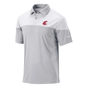 Washington State Cougars Columbia Best Ball Polo XLarge Cool Grey