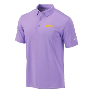 LSU Tigers Columbia Drive Polo Large Frosted Purple