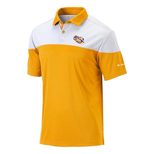 LSU Tigers Columbia Best Ball Alternate Logo Polo Large Aztec Gold