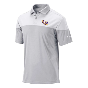 LSU Tigers Columbia Best Ball Alternate Logo Polo Medium Cool Grey