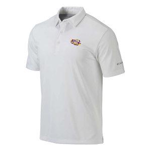 LSU Tigers Columbia Drive Alternate Logo Polo Medium White