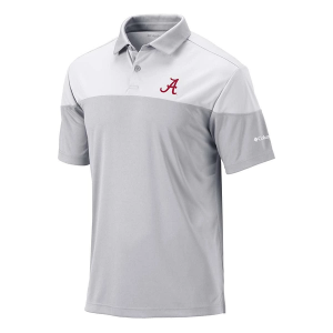 Alabama Crimson Tide Columbia Best Ball Polo Small Cool Grey