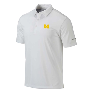 Michigan Wolverines Columbia Drive Polo Large White