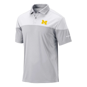 Michigan Wolverines Columbia Best Ball Polo 2XLarge Cool Grey