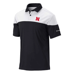 Nebraska Cornhuskers Columbia Best Ball Polo 2XLarge Black