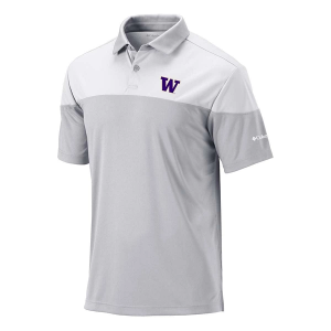 Washington Huskies Columbia Best Ball Polo 2XLarge Cool Grey