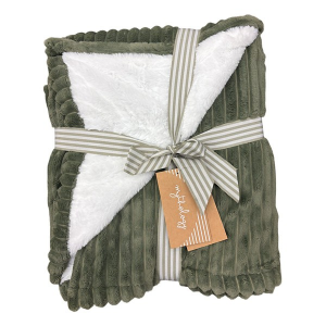 Northpoint Trading Corduroy Reversible Faux Fur Blanket
