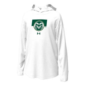 Colorado State Rams Under Armour Kids Hoodie Large White