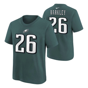Kids' Philadelphia Eagles Genuine Stuff Saquon Barkley #26 Fuse T-Shirt Large Green