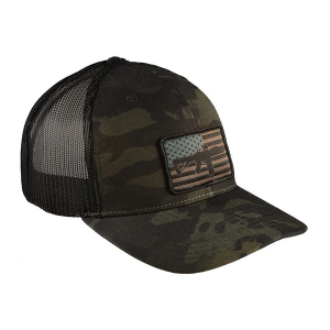 Men's Black Rifle Coffee Company Mini Black Multicam AR Flag Shooting Adjustable Hat One Size Black Camo