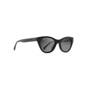 Men's Maui Jim Capri Polarized Sunglasses Black/Transparent Dark Grey/Neutral Grey